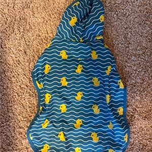 Blue Duck Pattern Dog Raincoat